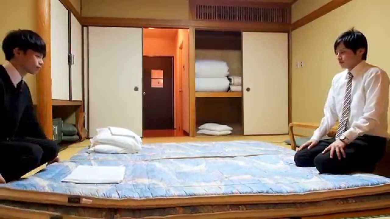 Futon preparation by Hotel Staff