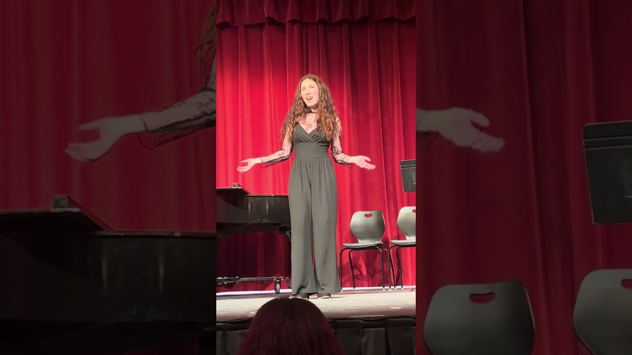 Music recital, singing “Popular” from the musical Wicked 