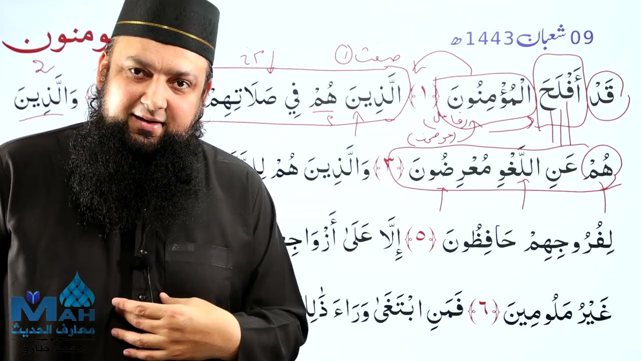 023 Surah Al Mominoon 01 - 22 Grammar and Urdu Translation and Tafseer Ibn Kaseer #MAH #اعراب القرآن