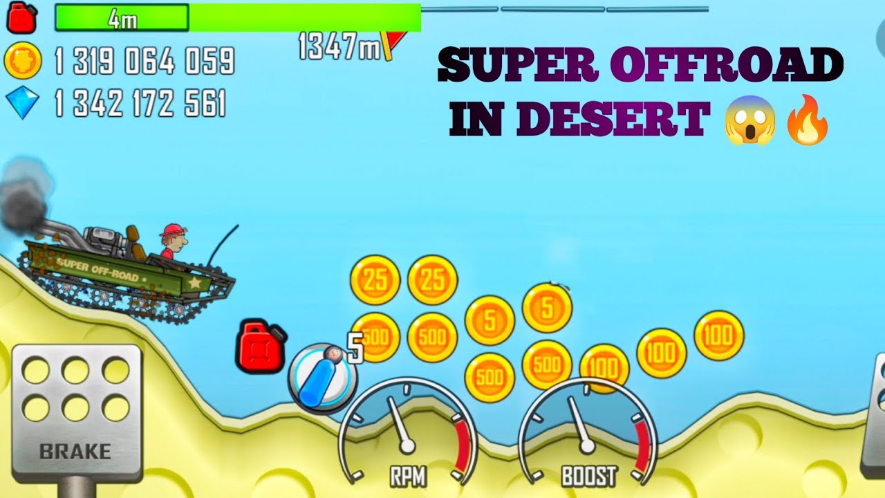 Hill Climb Racing Super OffRoad 😱 Desert Map Gameplay | Android