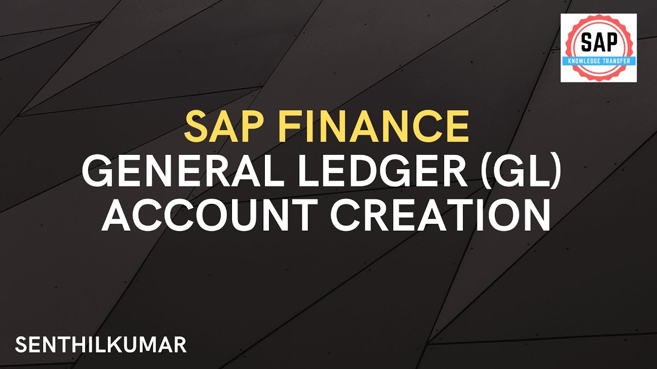 English version Training session 4  - SAP FI GL Account creation