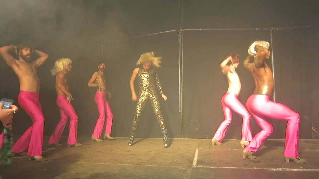 A MAN TO PET channeling Raffaella Carra at NYC Downlow Glastonbury 2013