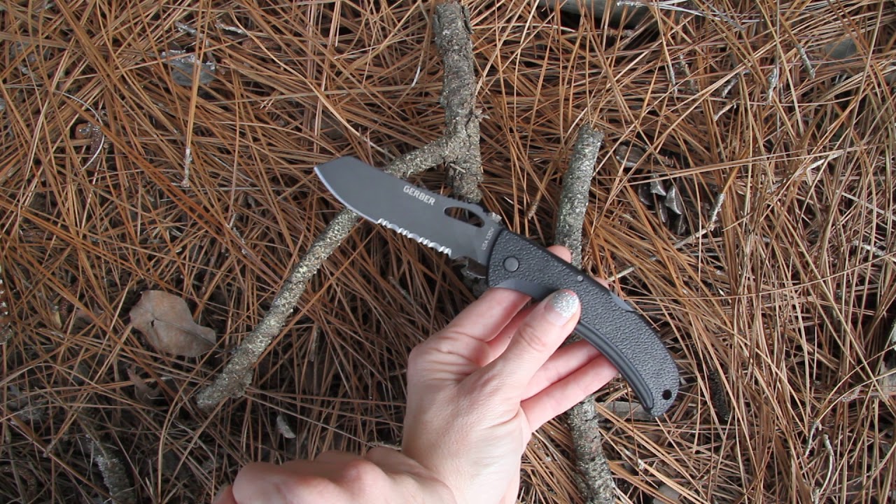 Gerber EZ-Out DPSF Knife - S30V Black Blade 22-01648G/22-01648 - video demo