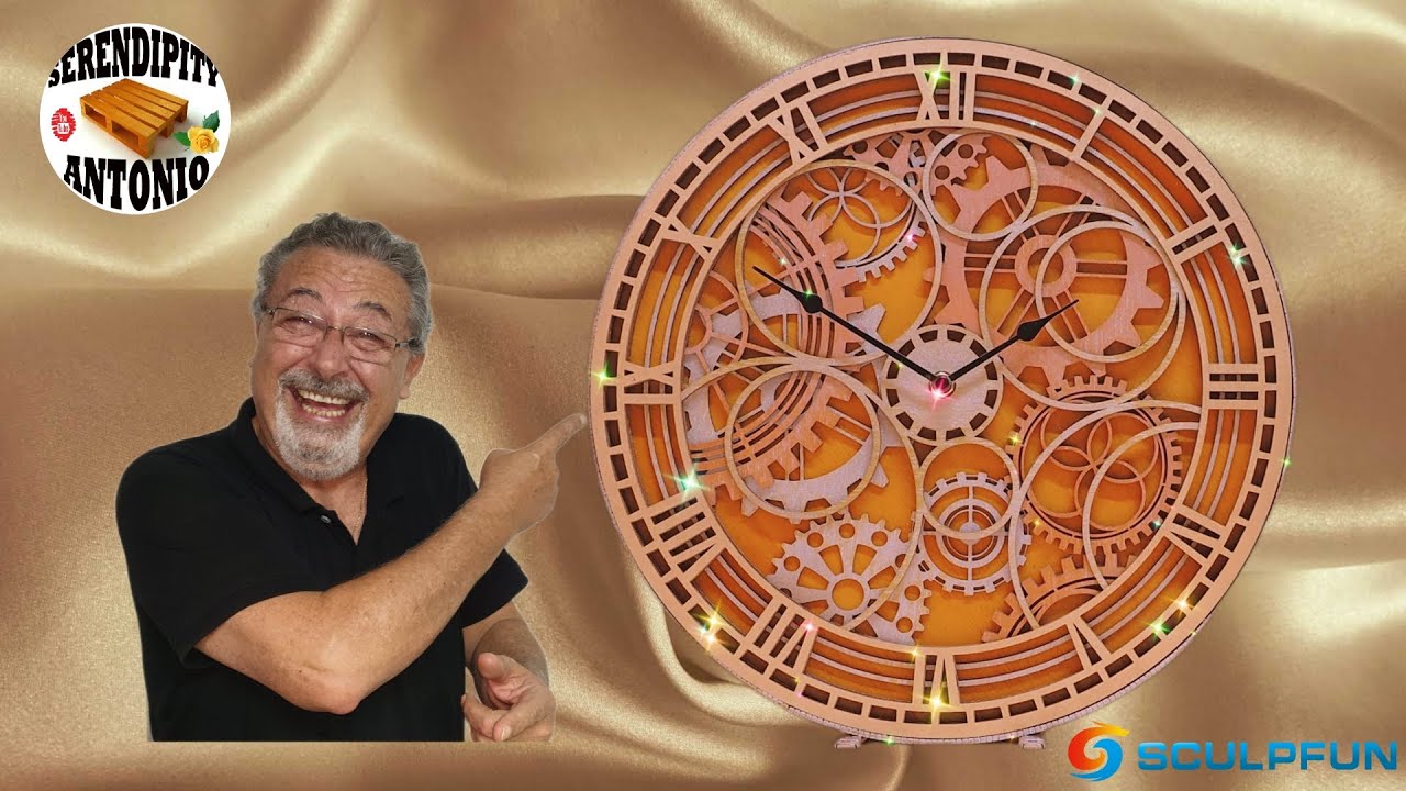 Reloj mandala de 5 capas con el laser Sculpfun S10