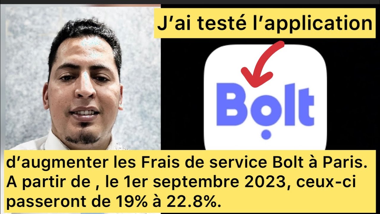 CHAUFFEUR VTC À PARIS  VOICI LE CHANGEMENT DE LA COMMISSION DE BOLT DE 19% à 22´80%