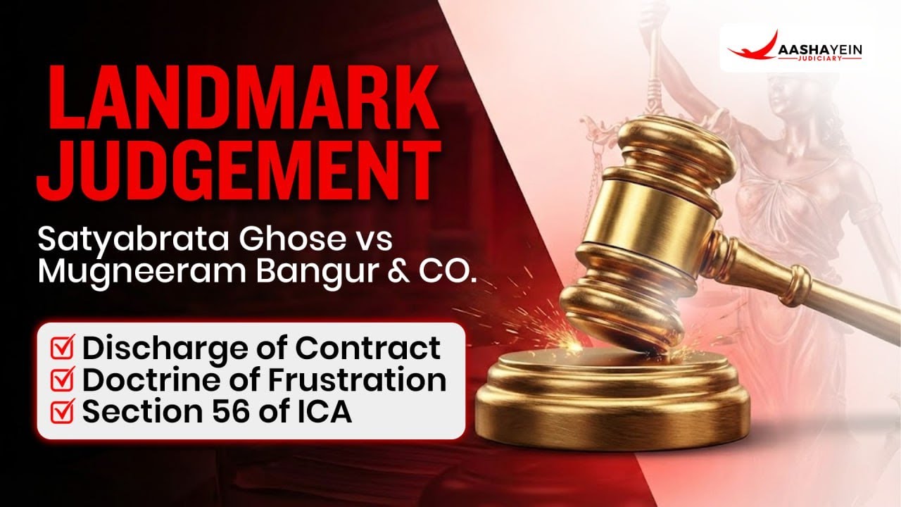 Landmark Judgement -  Satyabrata Ghose Vs Mugneeram Bangur & Co. 1954 | Indian Contract Act