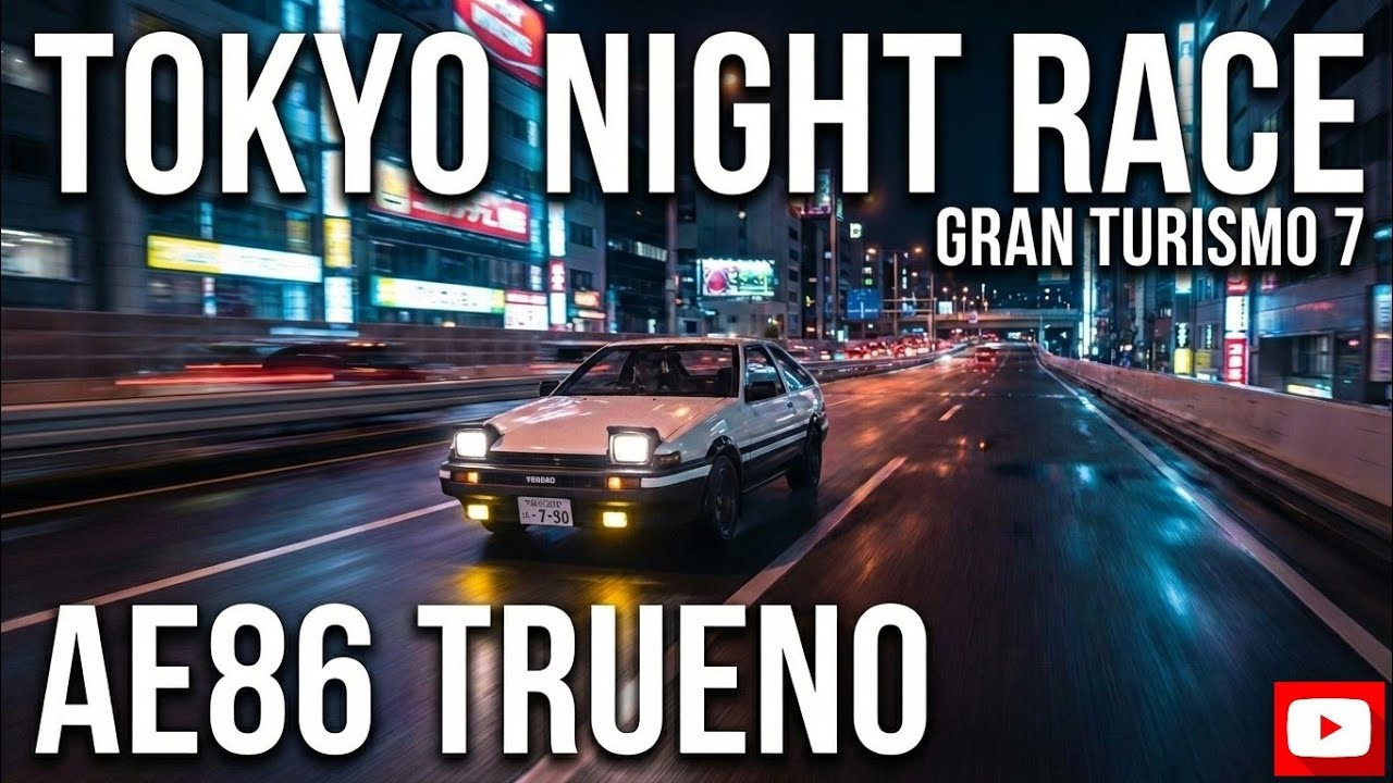 Initial D Vibes in GT7 | AE86 Trueno Night Run (Tokyo Expressway)
