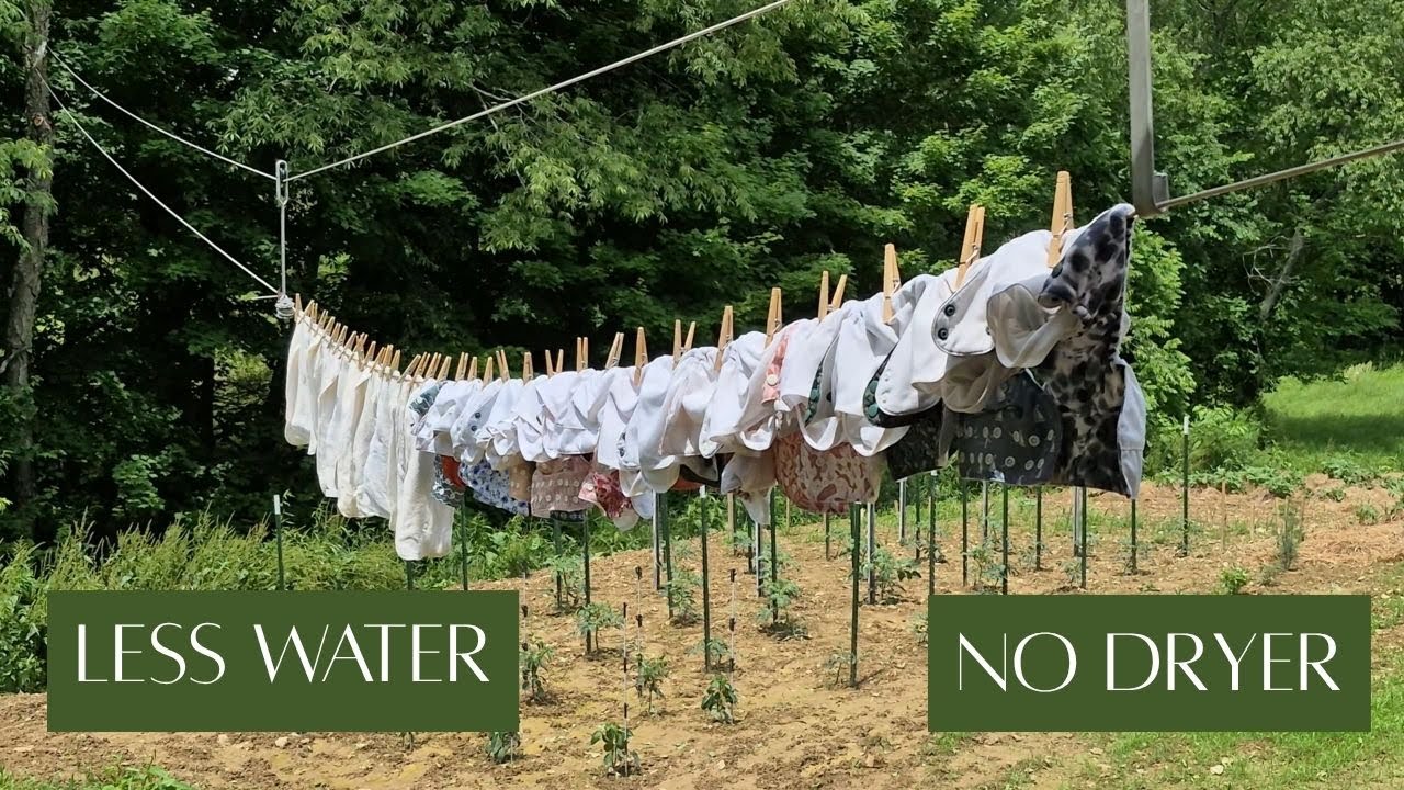 Off grid cloth diaper laundry setup