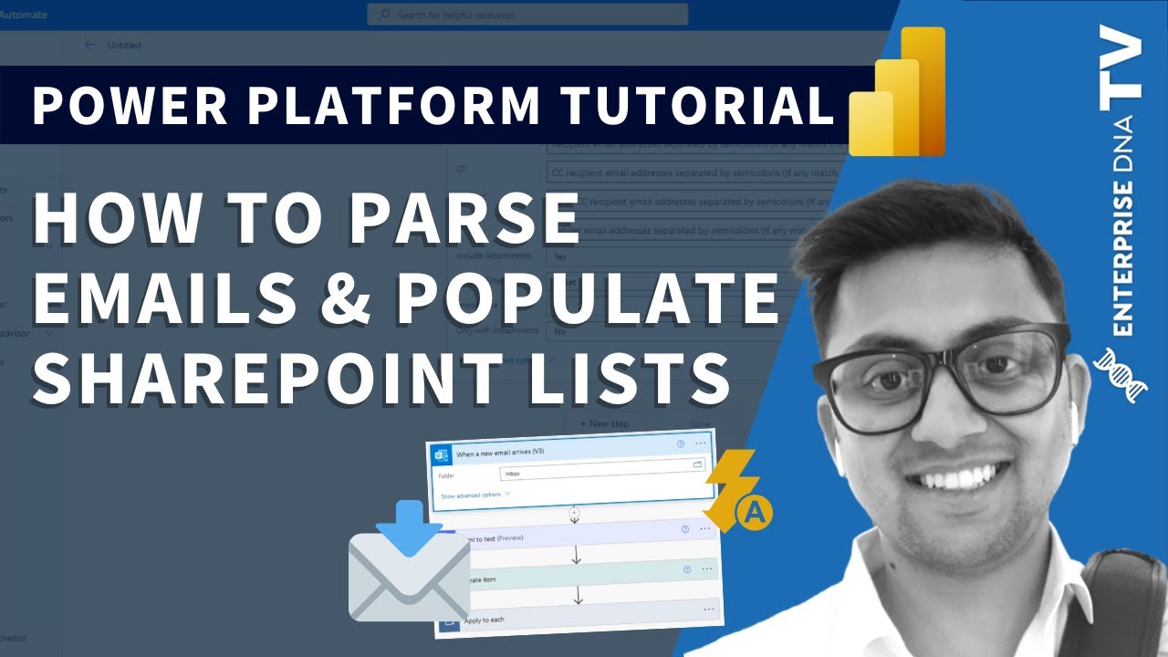 Как анализировать электронные письма и заполнять списки SharePoint с помощью Power Automate