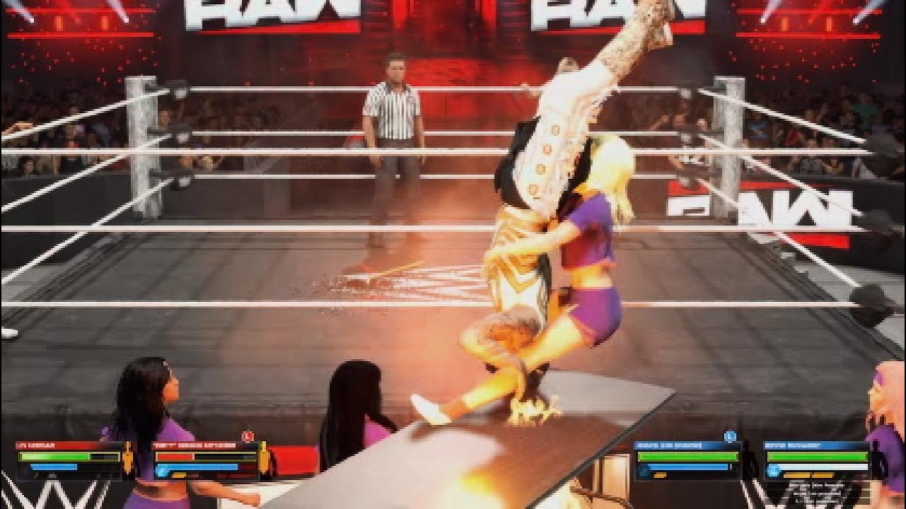 Bonnie and Jessica Vs LivDom WWE 2K26