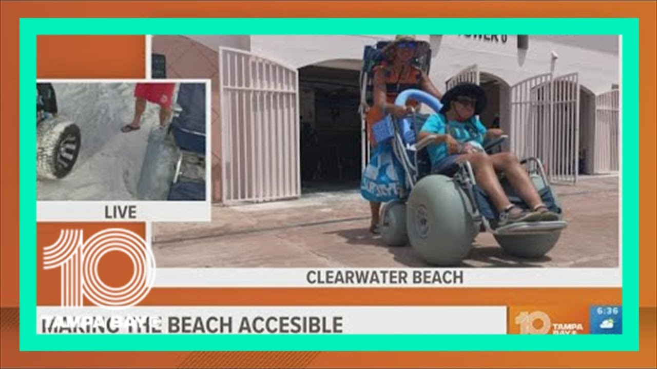 Special wheelchairs provide accessibility to Clearwater Beach