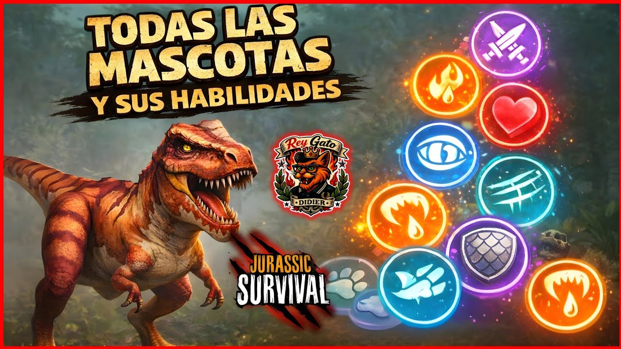 ¿Cuál es la MEJOR MASCOTA de Jurassic Survival?  | Guia de todas las Habilidades