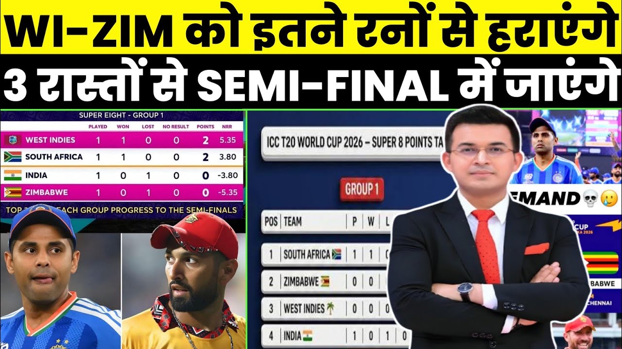 🚨 India’s Road to Semi Final! T20 World Cup Qualification Scenario | Run Rate | Zimbabwe & WI Twist!
