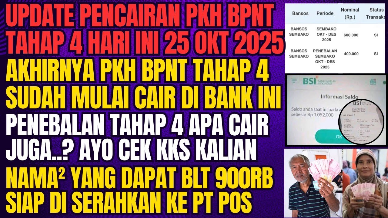 BANSOS PKH BPNT TAHAP 4 CAIR HARI INI ❗AYO CEK KKS KALIAN UNTUK WILAYAH INI