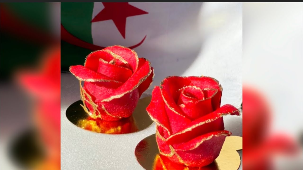 طريقة تشكيل الورد الجوري الوصفه هي نفسها وصفه الورد الأبيض الموجود علي قناتي فقط بدلت الذوق
