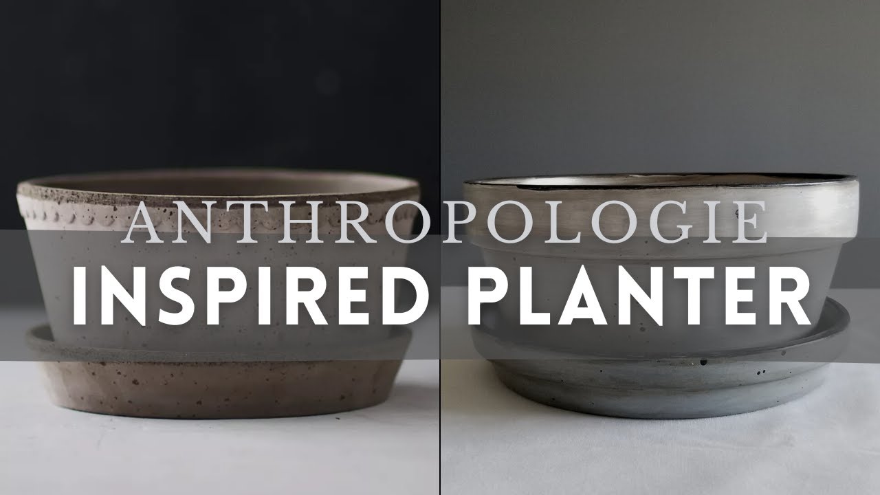 DIY Anthropologie Planter |  Aging Terra Cotta Pots with Paint and Wax |  Dollar Store Planter Idea