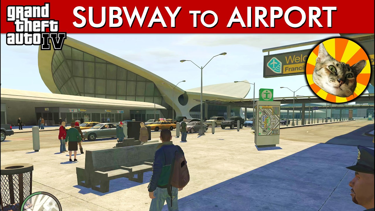 Niko takes the subway to the airport | GTA IV | The Game Tourist