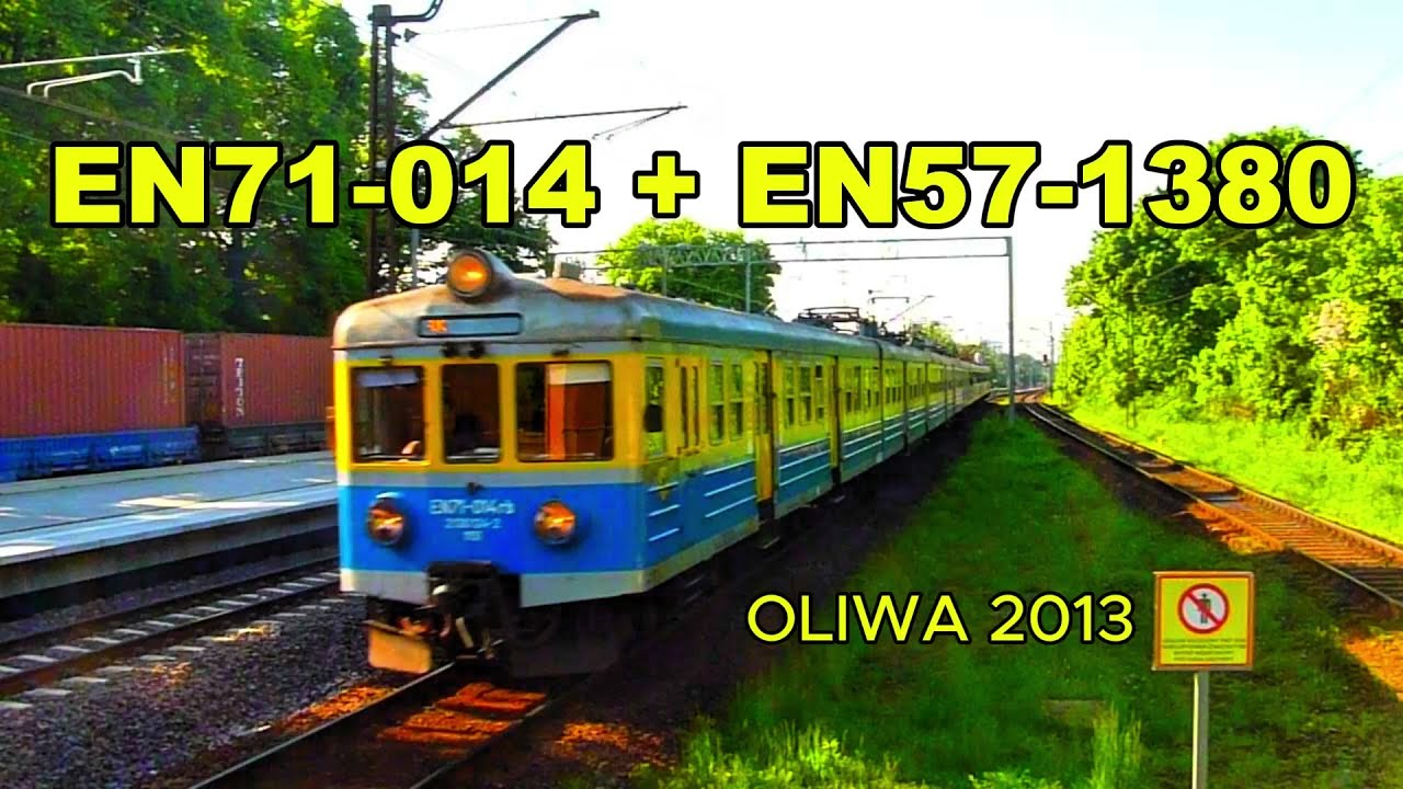EN71-014 + EN57-1380 | Wjazd na stację Gdańsk Oliwa | Tr&oacute;jmiasto 2013