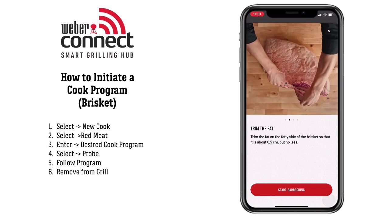 Weber Connect - Matlagingsprogram for brisket