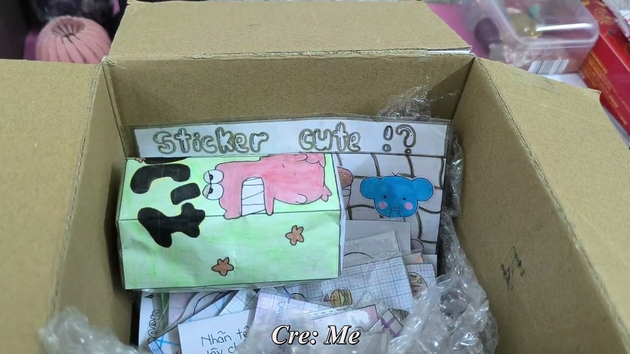 GÓI HÀNG STICKER, SQUISHY GIẤY CÙNG MÌNH NHA