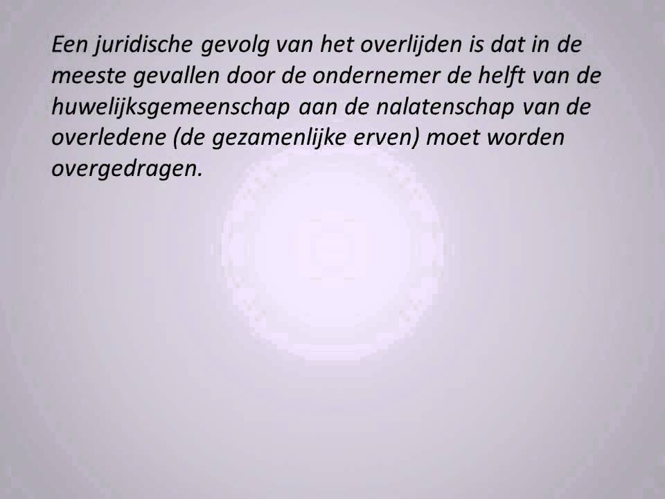 Staken van de onderneming huwelijkse gemeenschap