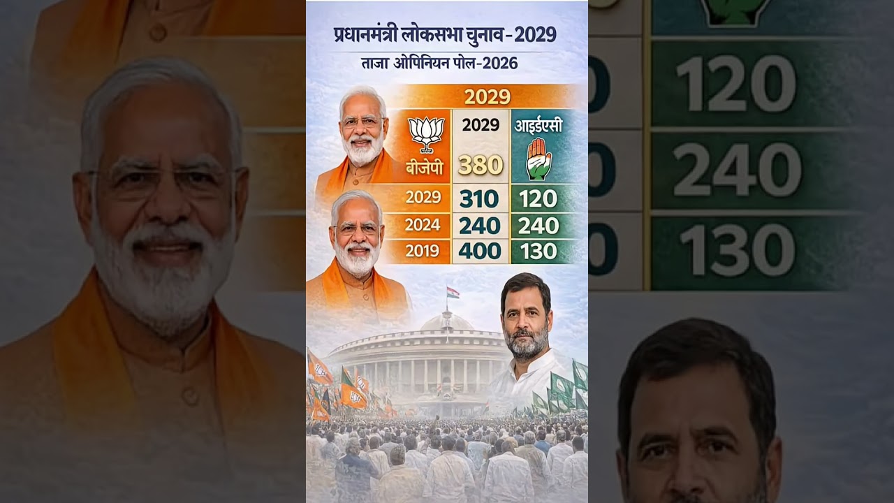 2029 Lok Sabha Survey: Will PM Modi Return? 310+ Seats Prediction!#Shorts #Election2029 #bjp