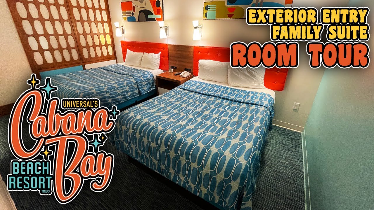 Экскурсия по семейному номеру-люкс с внешним входом — курорт Universal's Cabana Bay Beach Resort
