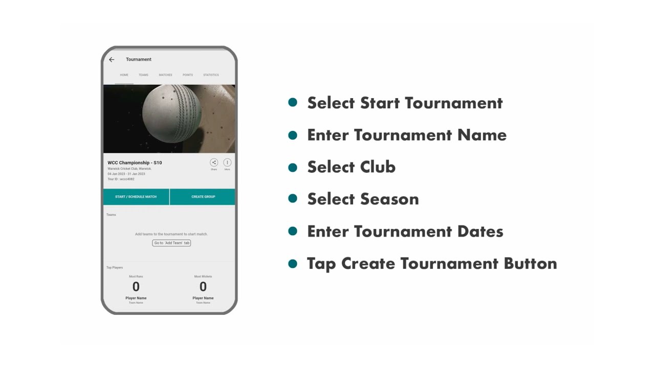 How to create a cricket tournament on the Stumps app? | Cricket Scoring | Live Score