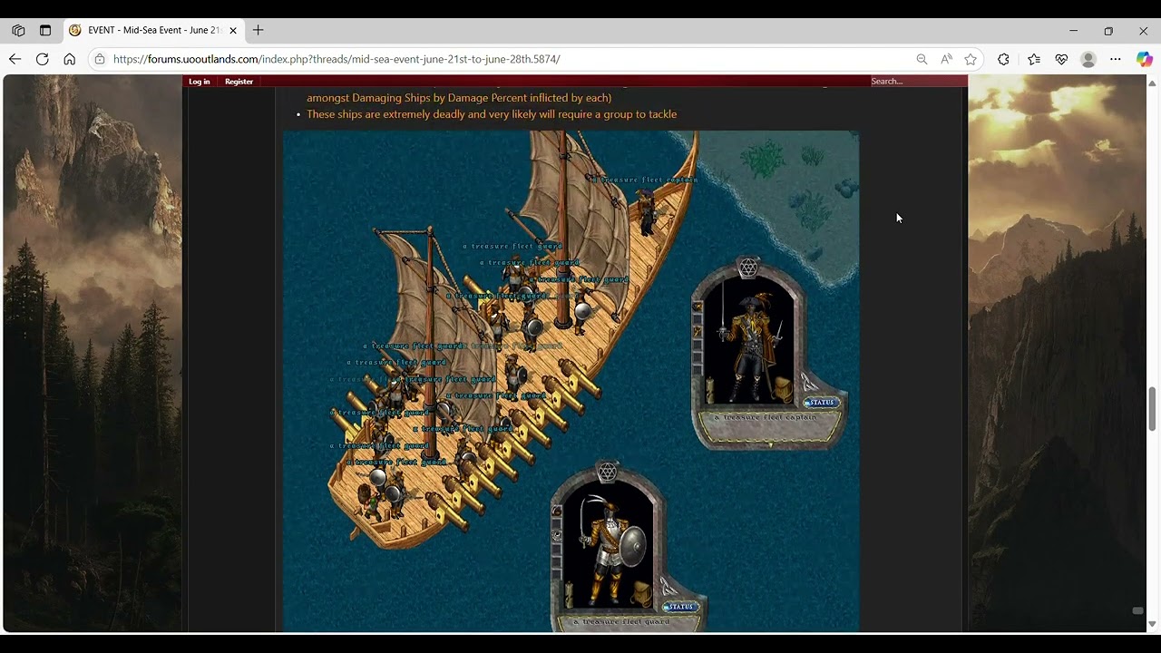 UO Outlands: TREASURE FLEETS, Mid-Sea EVENT Jun 21-28