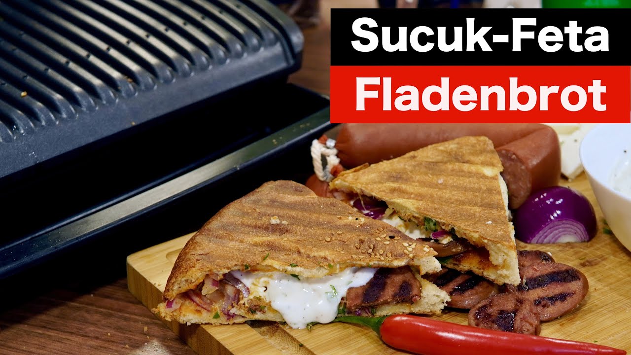Sucuk Fladenbrot mit Feta im OptiGrill