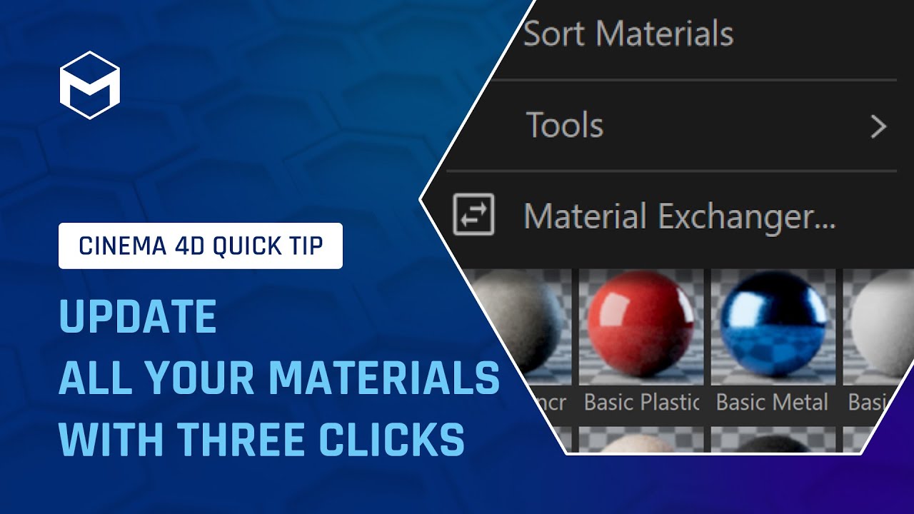 #C4DQuickTip 216: Обновите все свои материалы всего тремя щелчками мыши в Cinema 4D
