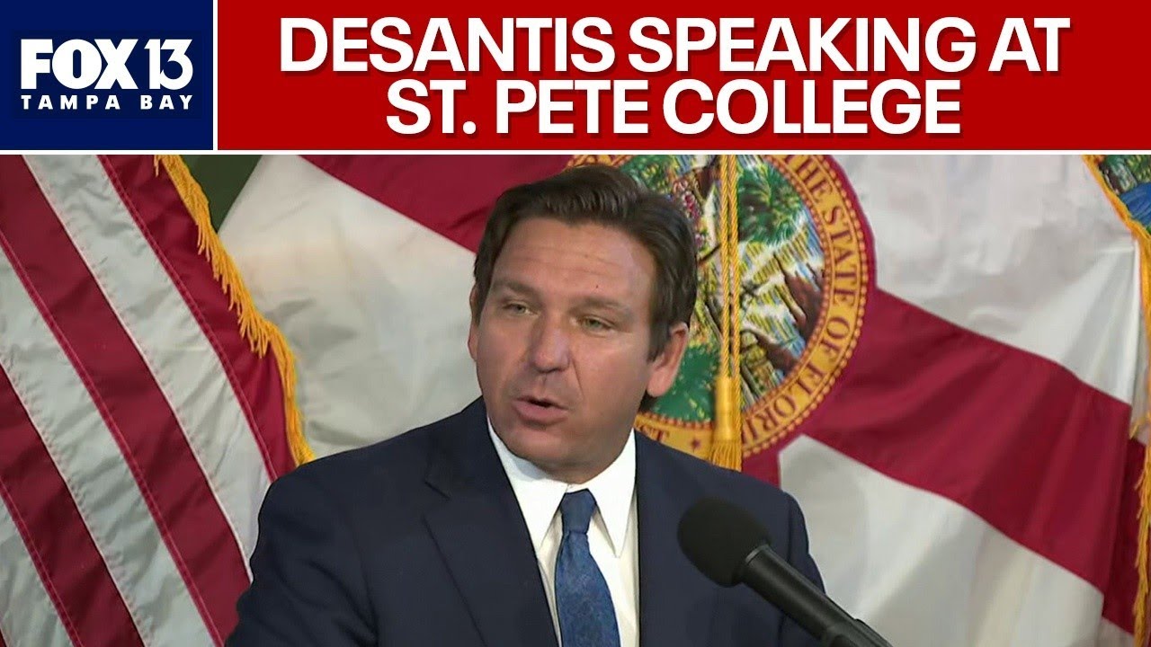 Governor DeSantis speaking at St. Pete College