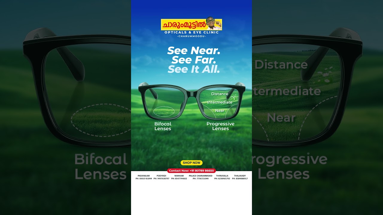 Bifocal and Progressive Len's  charummoottil opticals