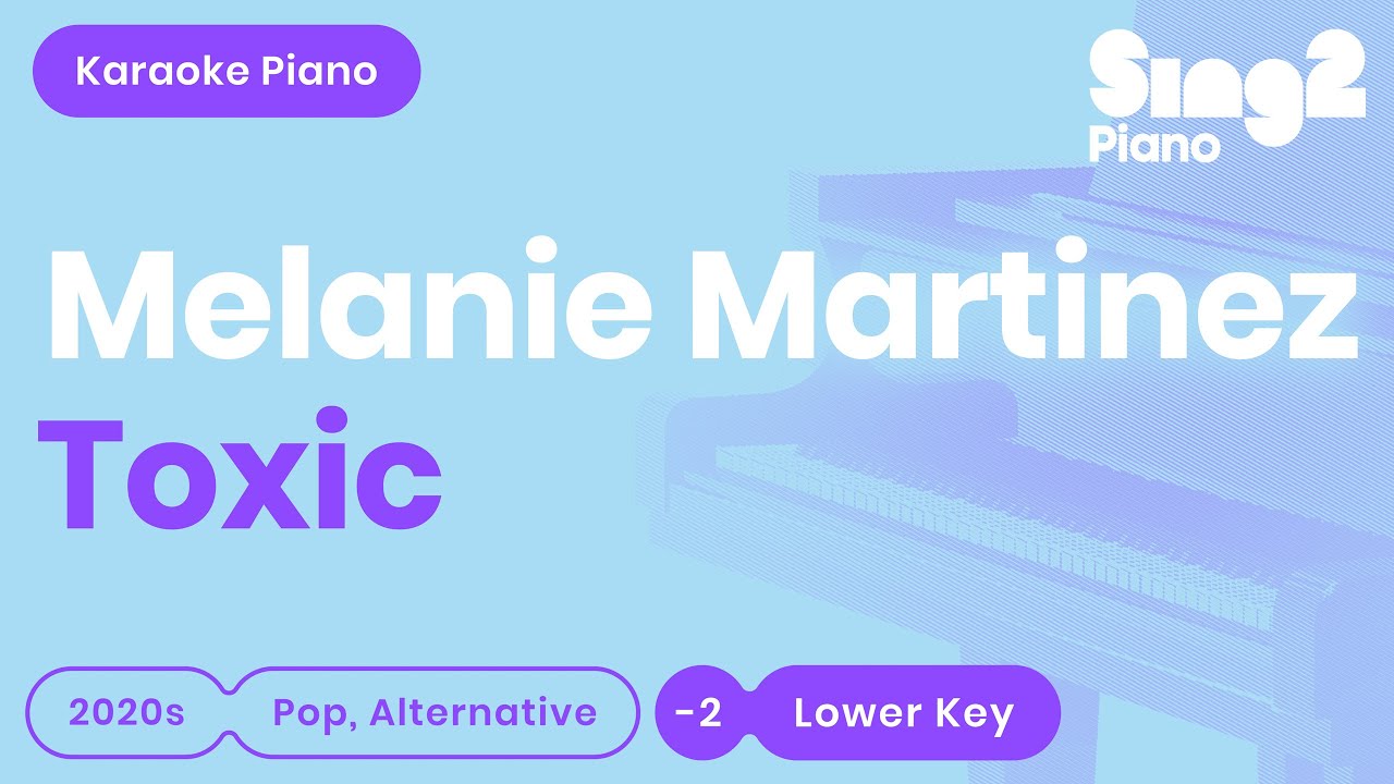 Melanie Martinez, Britney Spears - Toxic (Lower Key) Karaoke Piano