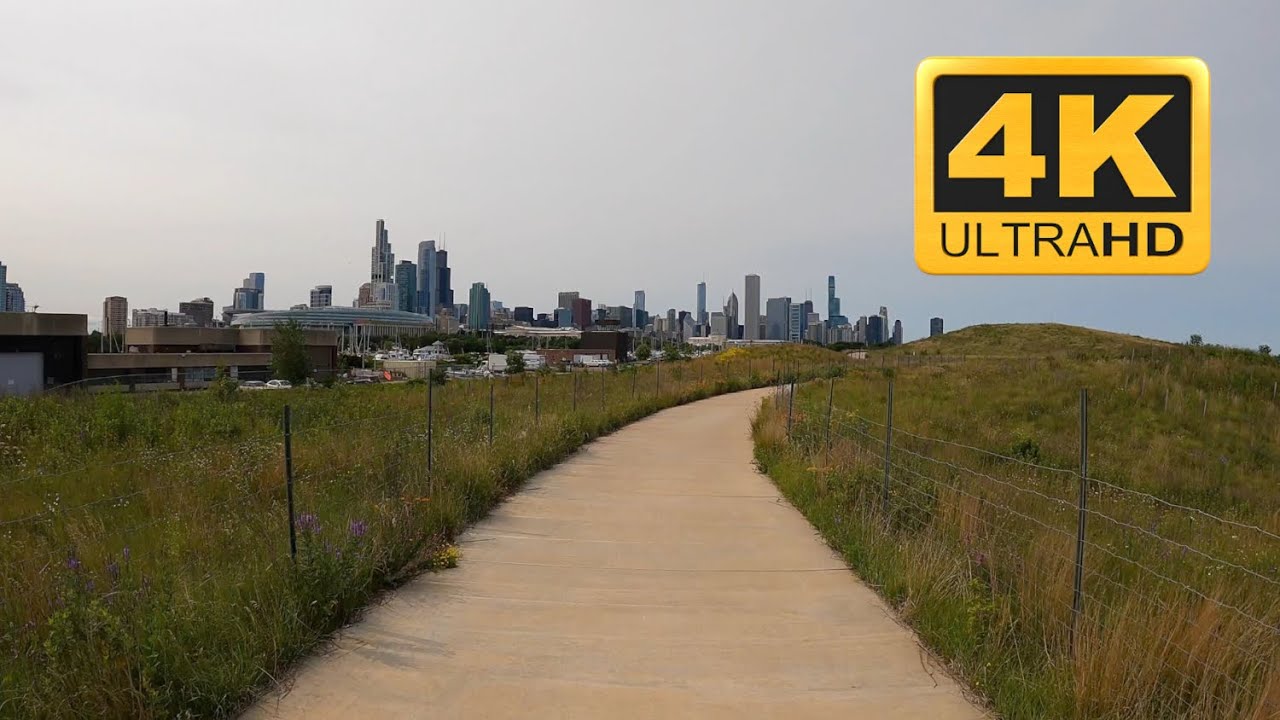 SUMMER BIKING: Northerly Island to Buckingham Fountain [4K]