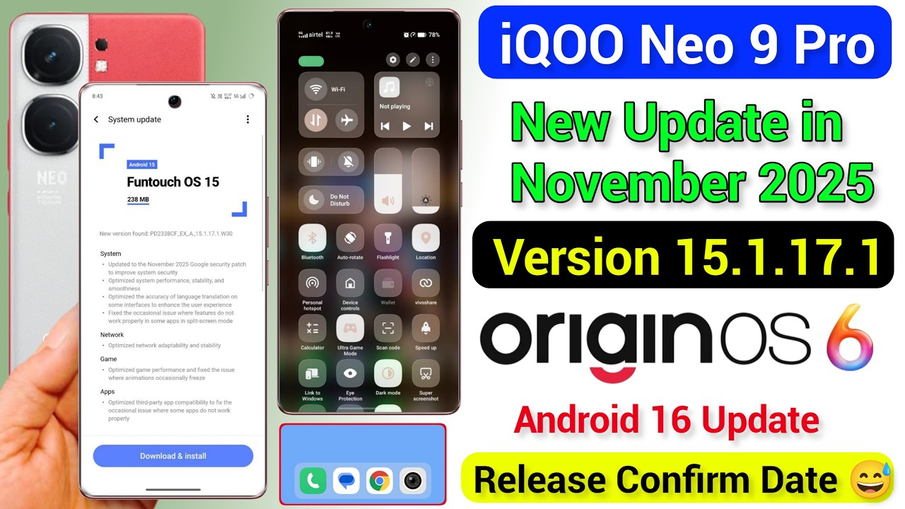 Iqoo Neo 9 Pro New Update in November 2025 | Iqoo Neo 9 Pro Origin OS 6 New Update Release Date