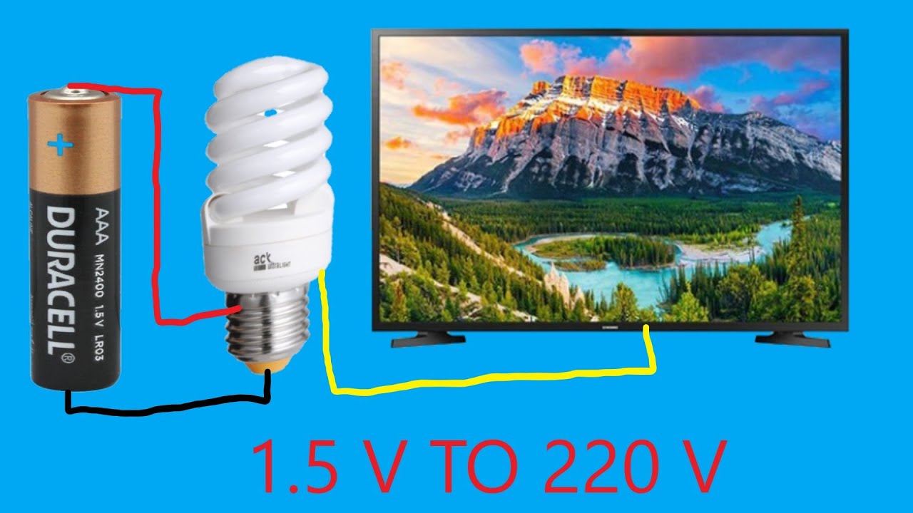 Инвертор от 1,5 В до 220 В - CFL Bulb İnverter - Инвертор от 1,5 В до 220 В от CFL Circuit