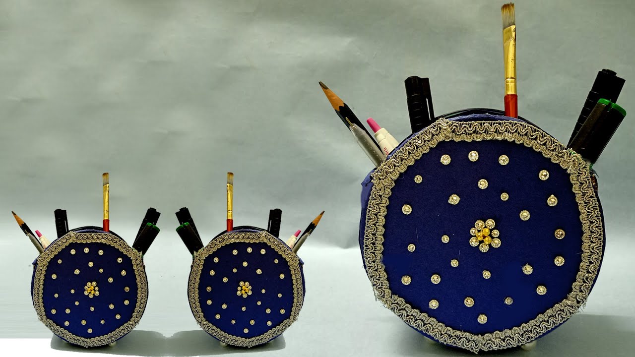 CD Craft / How to Make Pen Stand /Pen stand Using CD / best out of waste