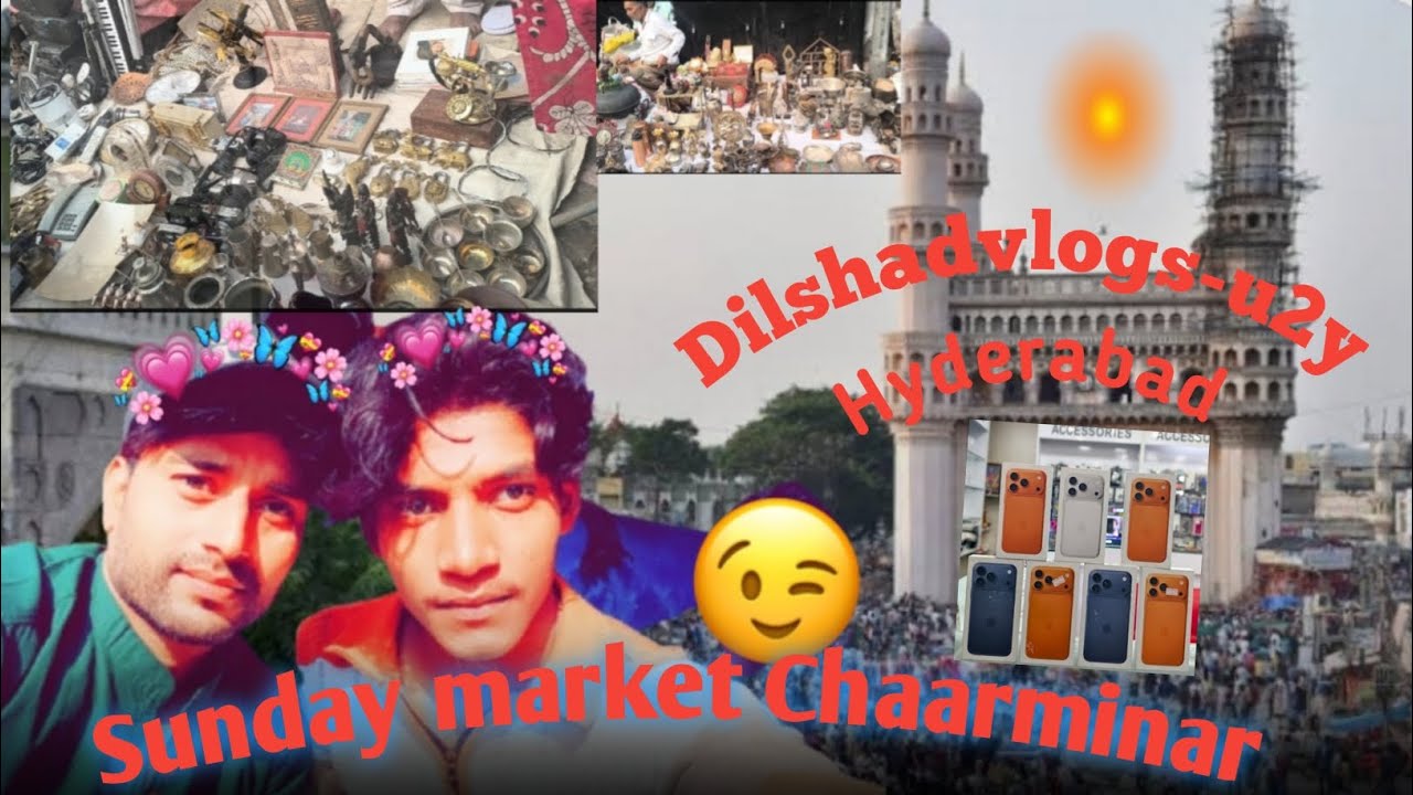 ❌Chor market chharminaar 😱Hyderabad  mobile ch //Sunday market Chaarminar ❤️#vlogs #charminar #yt👆❤️