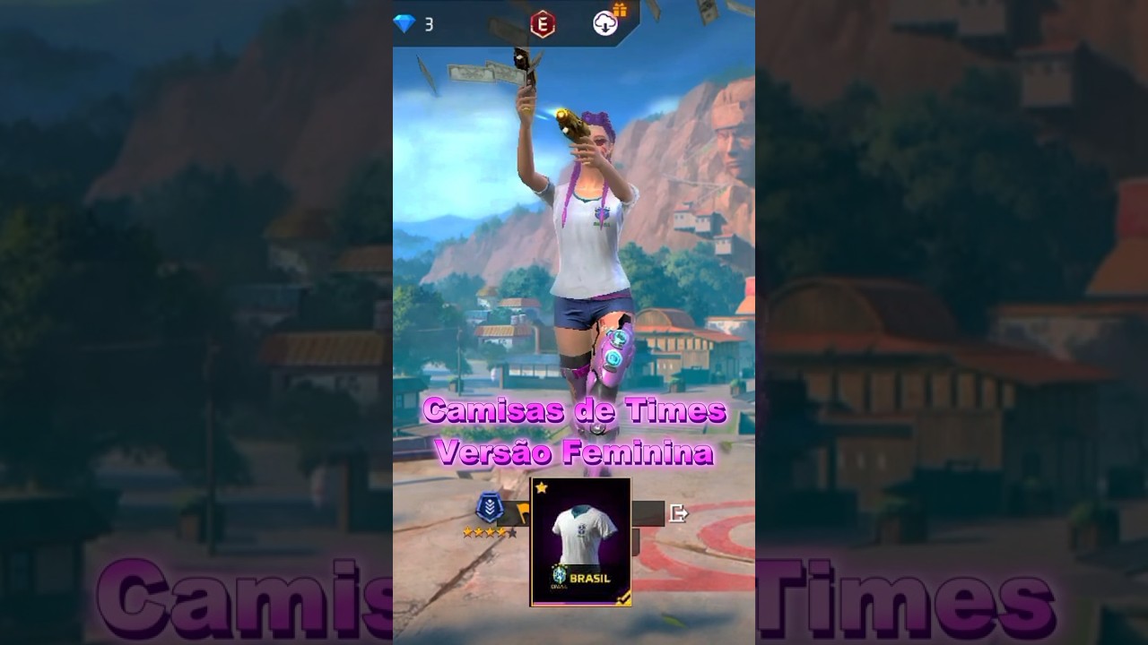 Camisas de Times vs Feminina #freefire #skinff #freefireviral