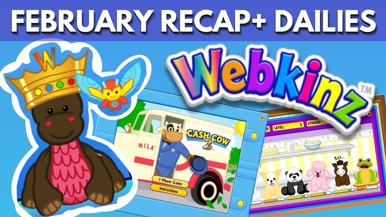 Wrapping Up February in Webkinz Classic | Dailies, Games & Challenges