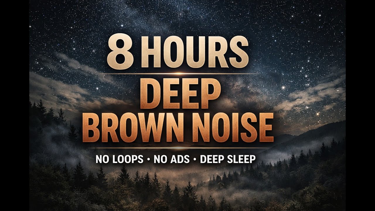8 Hours Deep Brown Noise for Sleep 🌙 No Loops, No Ads