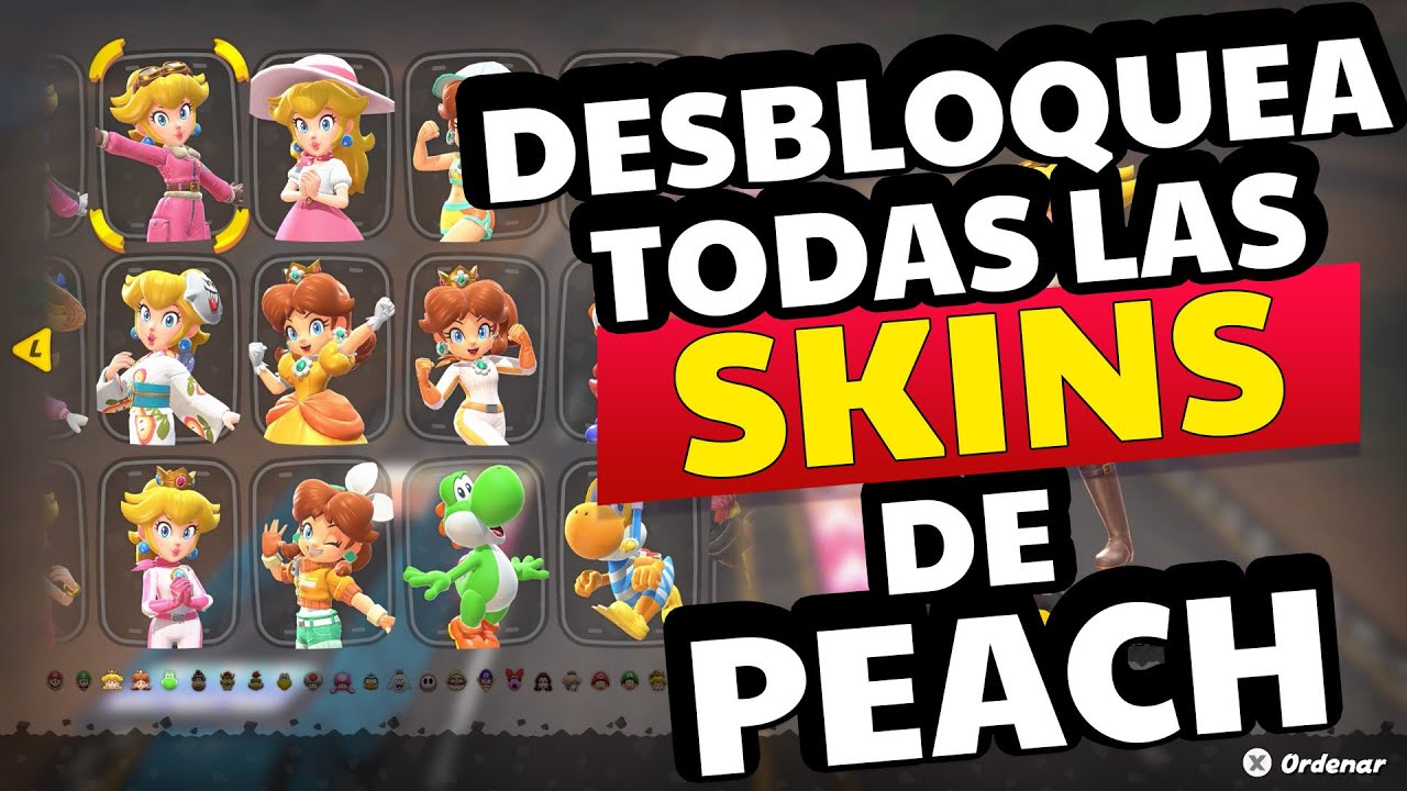 Mario Kart World | Peach | Cómo desbloquear todas las apariencias/trajes/skins | Nintendo Switch 2