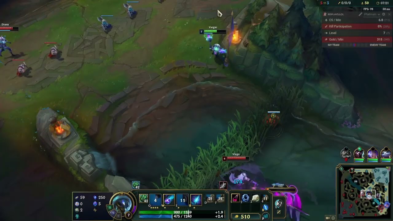 Veigar Game 10 (Win vs Diana, was carried)