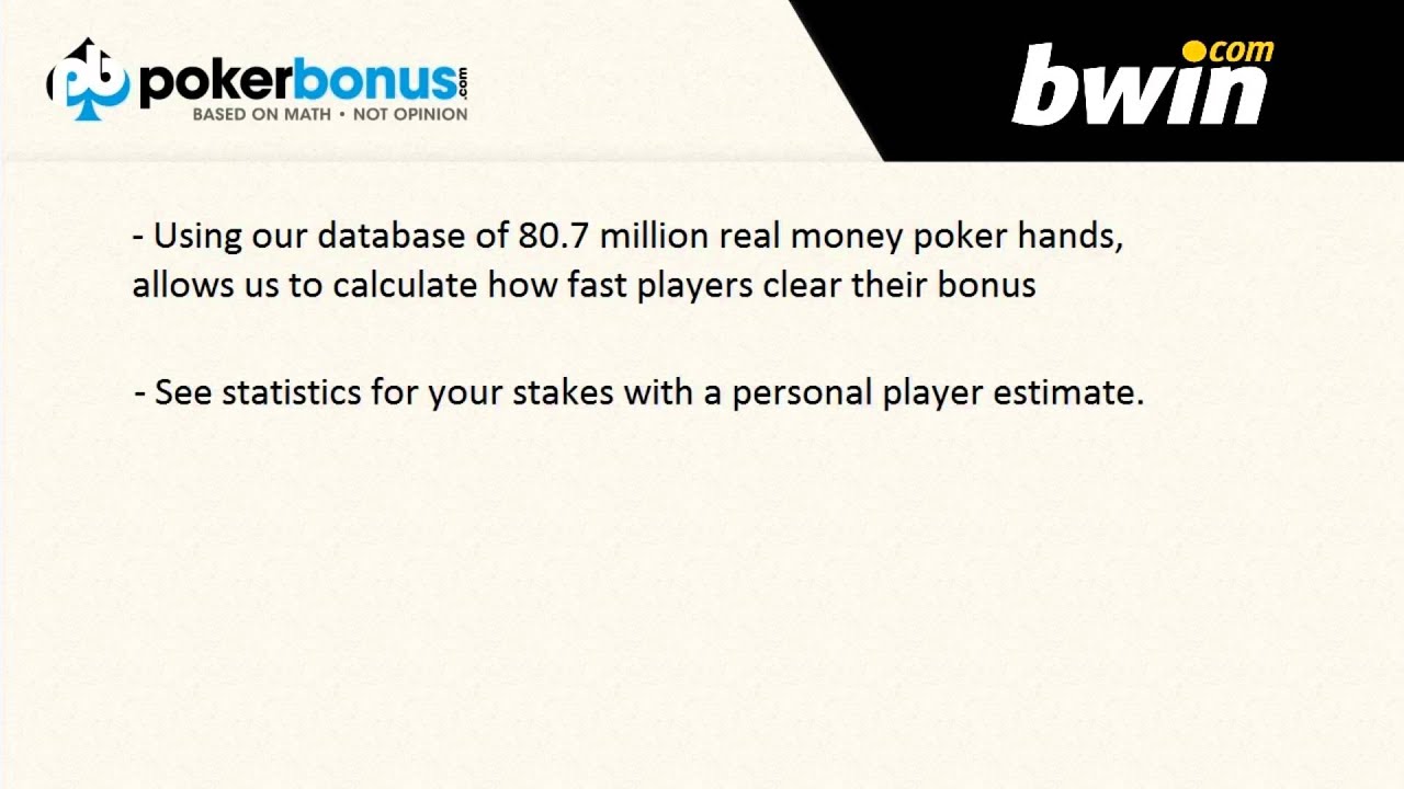 The Bwin Deposit Bonus | PokerBonus Rating