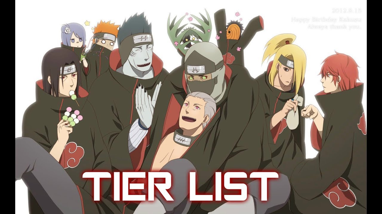 TIER LIST CU MEMBRII AKATSUKI 😍