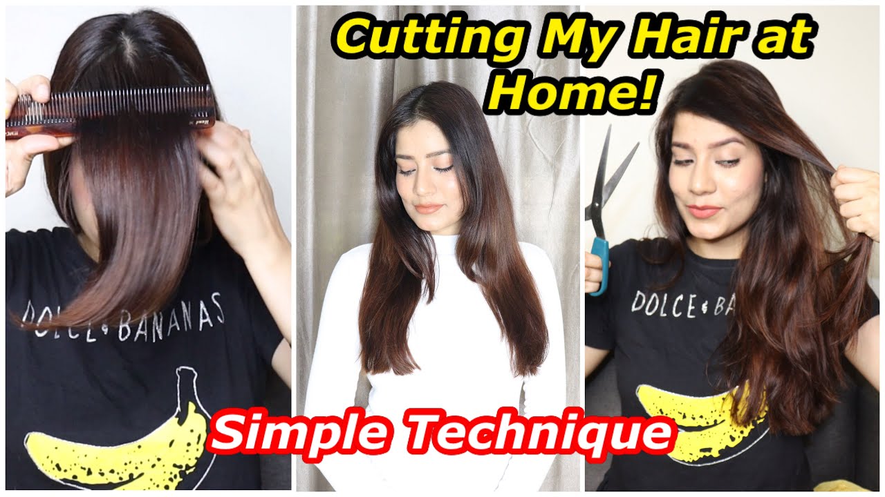 Cutting My Hair At Home | Cutting My Lengths & Bangs at home | Simplest Way | Sejal