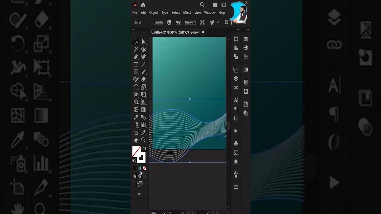 How to Create Abstract Background in Adobe Illustrator | Abstract Design | Abstract Color Background