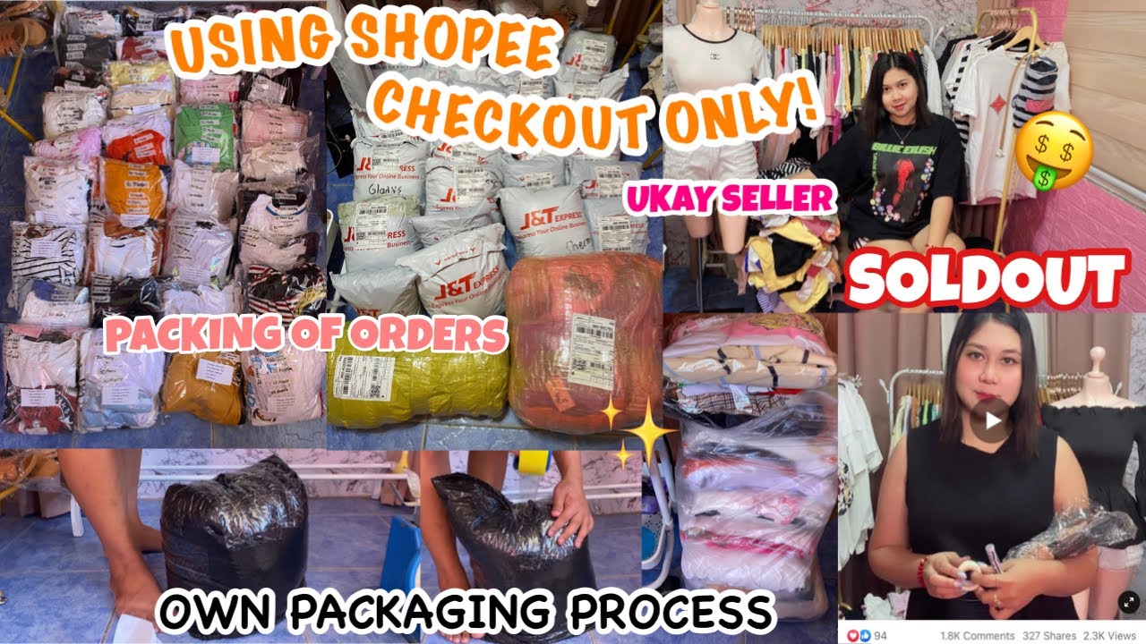 HOW I PACK MY UKAY CLOTHES ORDERS🤑 (USING SHOPEE CHECKOUT ONLY PROCESS)❤️  | Thatsmarya