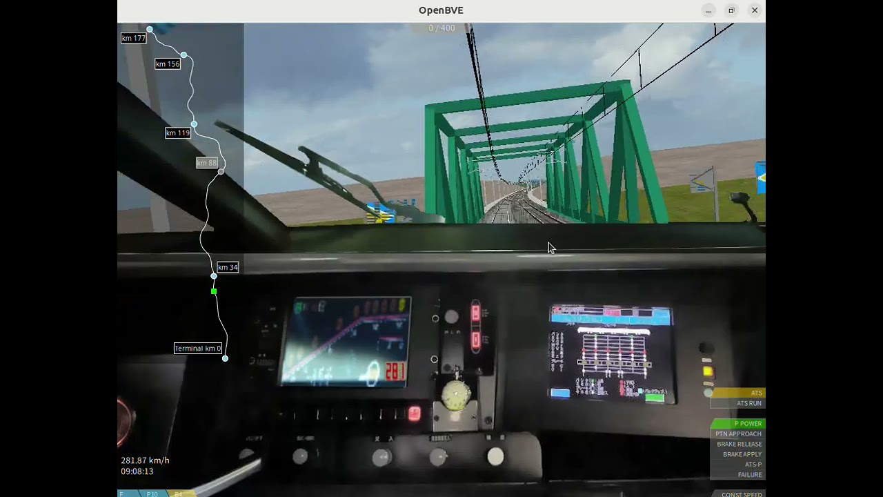 OpenBVE - Shinkansen on LGV Route 5